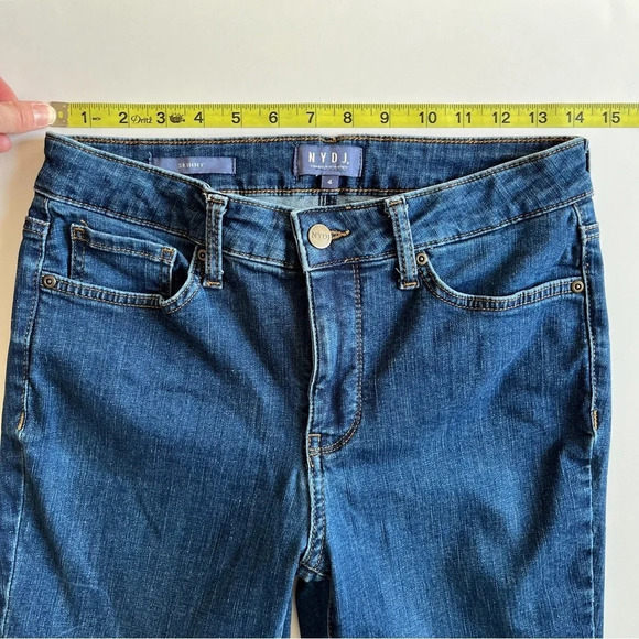 NYDJ Lift Tuck Technology Mid Rise Medium Wash Ankle Skinny Jeans 4 Slimming - Picture 4 of 9